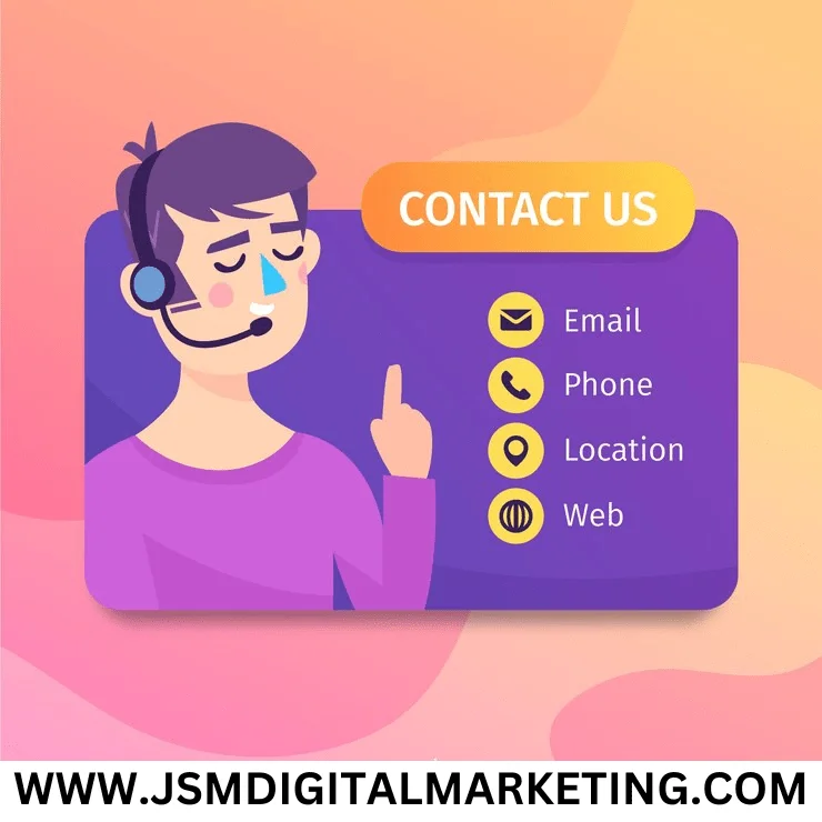 JSM digital marketing support & contact image